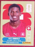 Breel Embolo Fussball Sticker Panini guter Zustand