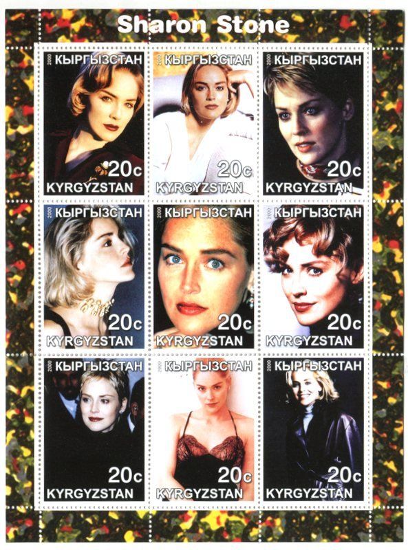 Tutti i francobolli: Block "Sharon Stone". Kirgisistan – Nuovo e nell'imballaggio originale da Basel venduto da Butsch5