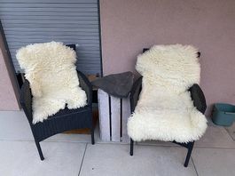 Rattan Stühle schwarz 