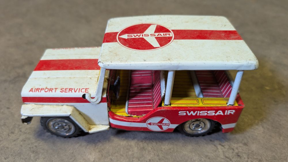 Giocattoli: Swissair Airport Service Blech Jeep Vintage – Usato da Itingen venduto da wali19