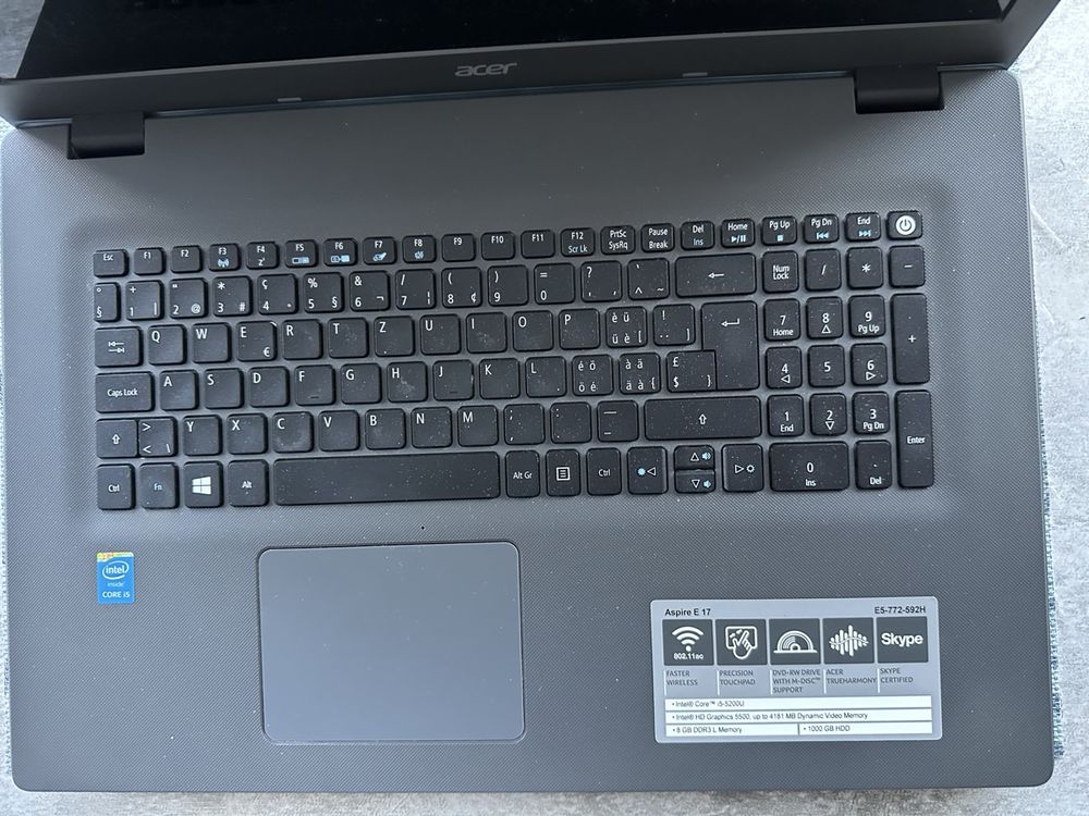 Laptop Acer Aspire E5-772 Intel Core i5 gebrauchter Zustand (Defekt) in ...