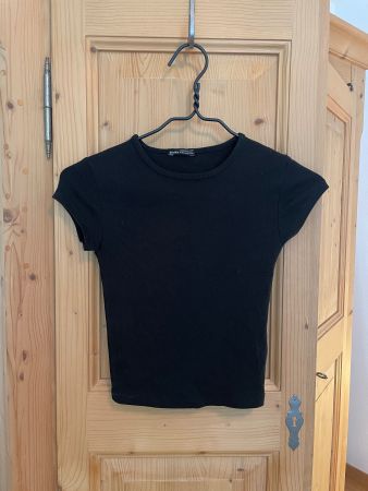 Schwarzes Elastisches Top (XS) von Bershka