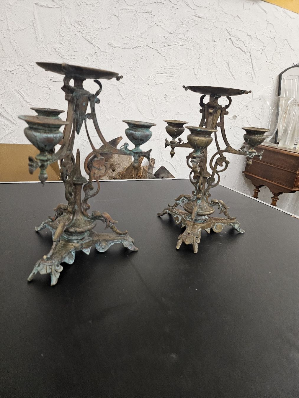 Kerzenständer: Paar Kerzenständer  verziert Bronze oder Messing  – Gebraucht aus St. Gallen von Cocos_Ricardo 1