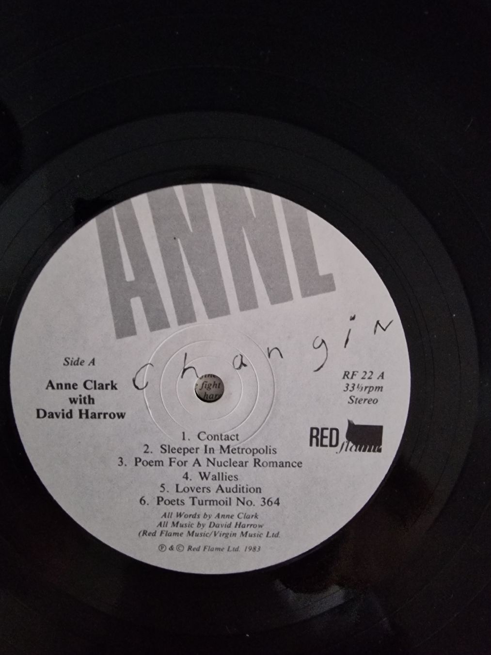 Dischi in vinile: Anne Clarke - Changing Places – Usato da Pfaffnau venduto da gunport 5