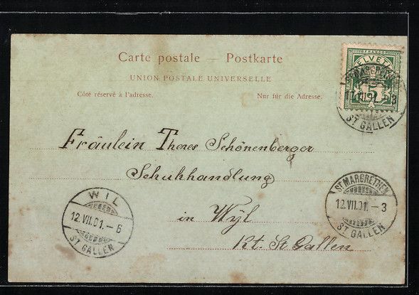 Cartoline postali: Mondschein-AK St. Margrethen, Ortspartie – Usato da Berlin venduto da bartko-reher 1