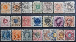Schweden ex. Kat. 29-53 gest. 1886/92 Kat. 142 Euro