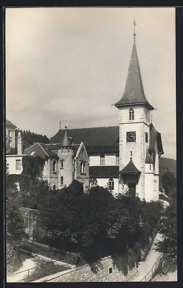Cartoline postali: AK Tramelan, Eglise catholique – Usato da Berlin venduto da bartko-reher