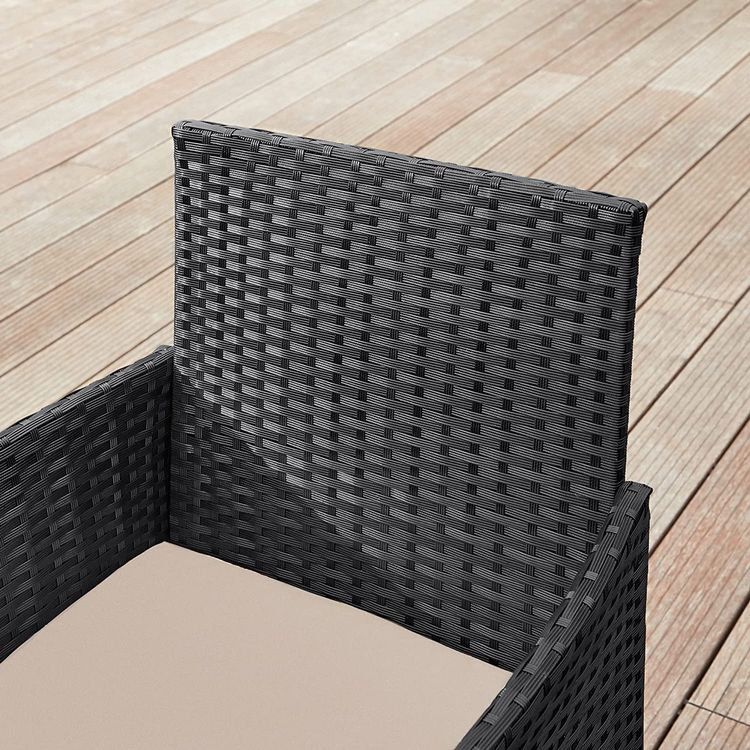 Tischset: Balkonmöbel Gartenmöbel Set Polyrattan Lounge Schwarz JONAS – Neu und originalverpackt aus Lachen SZ von MAMORU-MOEBEL 4