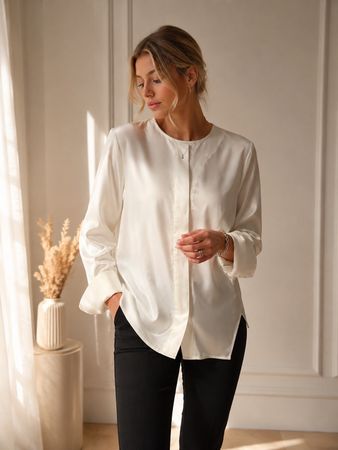 White classic blouse