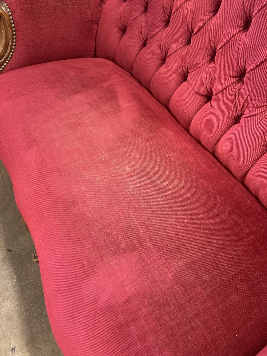 Divani: Rotes antikes Polstersofa – Usato da Basel venduto da bwsapiens 2