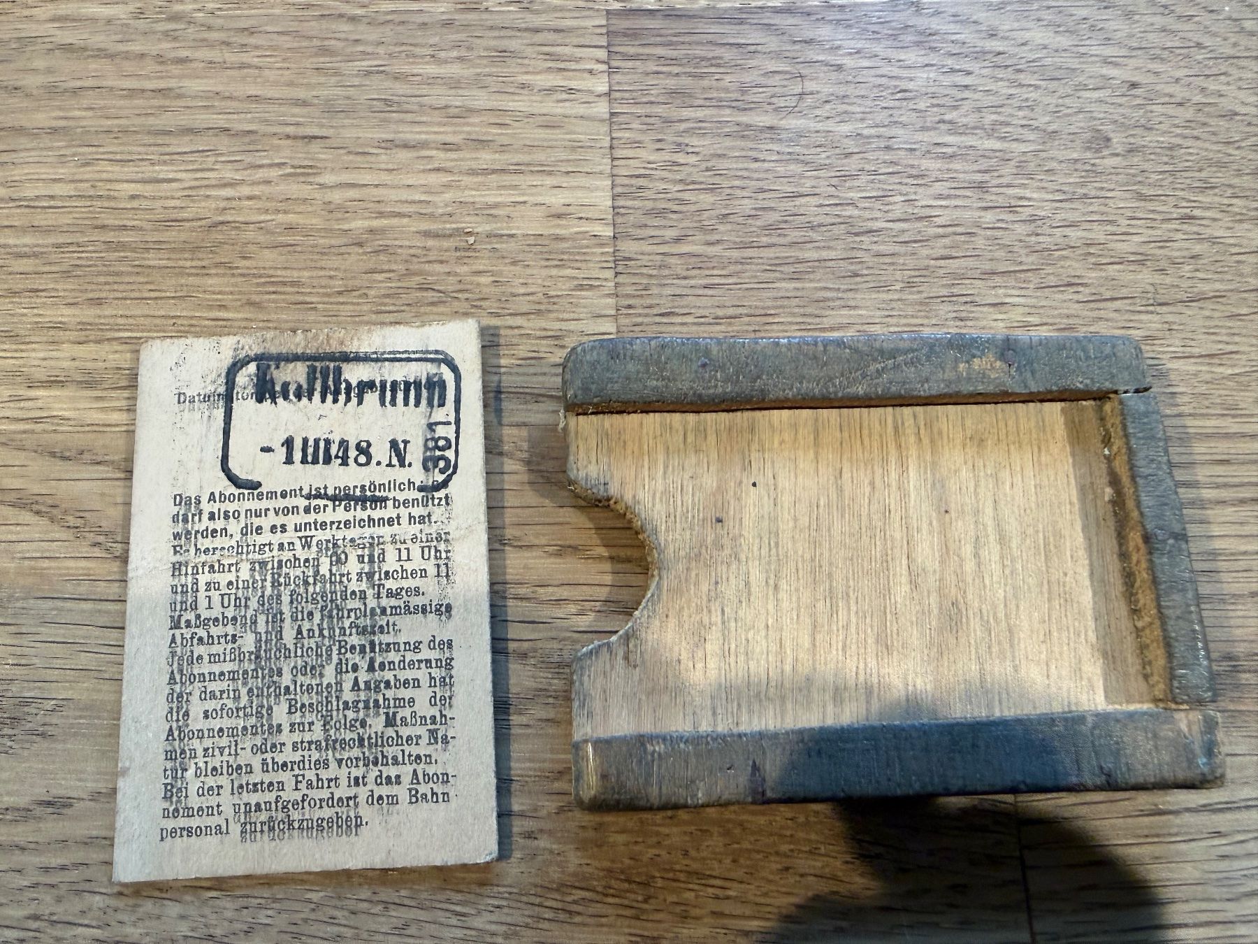 Biglietti: Antikes Bahnticket 1948 3. Klasse – Usato da Oberbussnang venduto da Mpm1 2