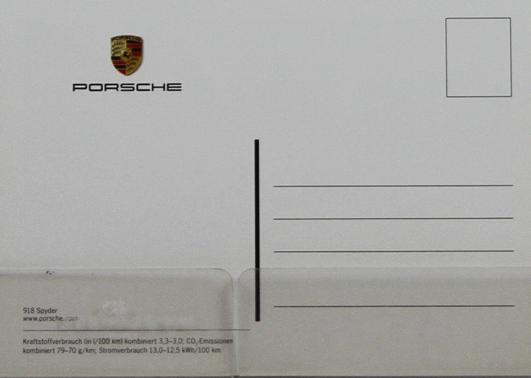 Porsche Documenti: ORIGINAL POSTKARTEN SET | PORSCHE 918 SPYDER  | 2013 – Usato da Unterägeri venduto da Isha04 4