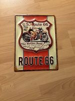 Plaque vintage métallique “Route 66”