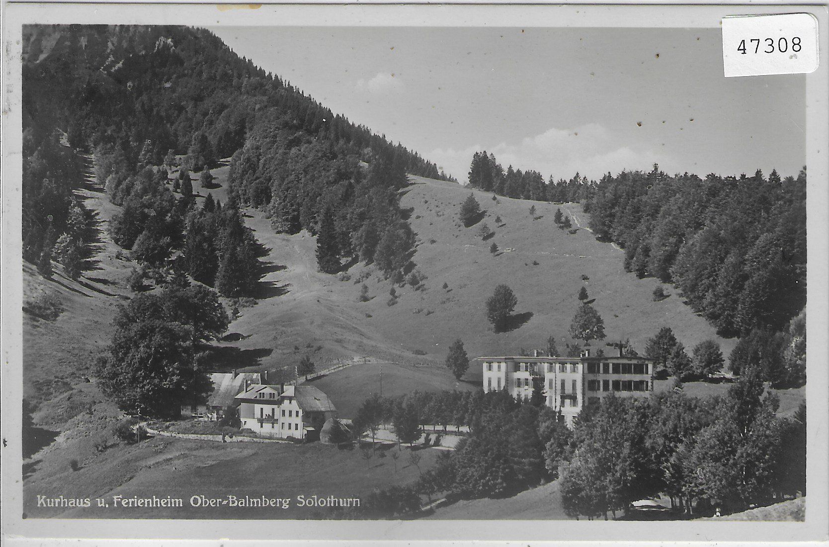 Cartoline postali: Kurhaus und Ferienheim Ober-Balmberg Solothurn – Usato da Ettingen venduto da Kartenplanet