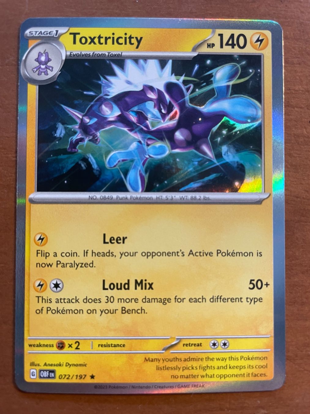Pokémon Carte collezionabili: Pokemon Toxtricity Holo (Versand gratis) – Nuovo (secondo la descrizione) da Chur venduto da Angerson