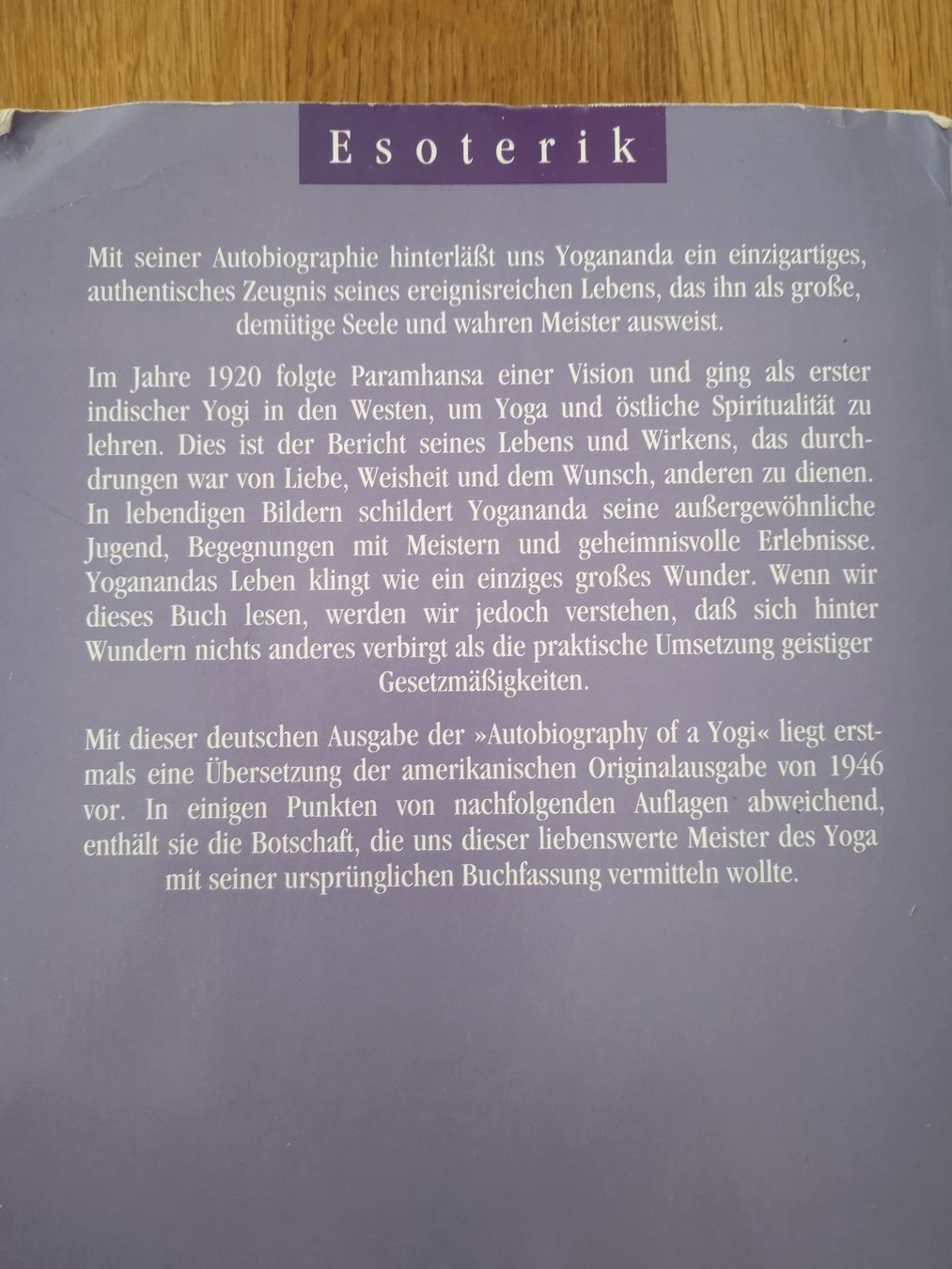 Libri: Paramhansa Yogananda Autobiographie - Seltene Ausgabe! – Usato da Rothrist venduto da MaSa82 1