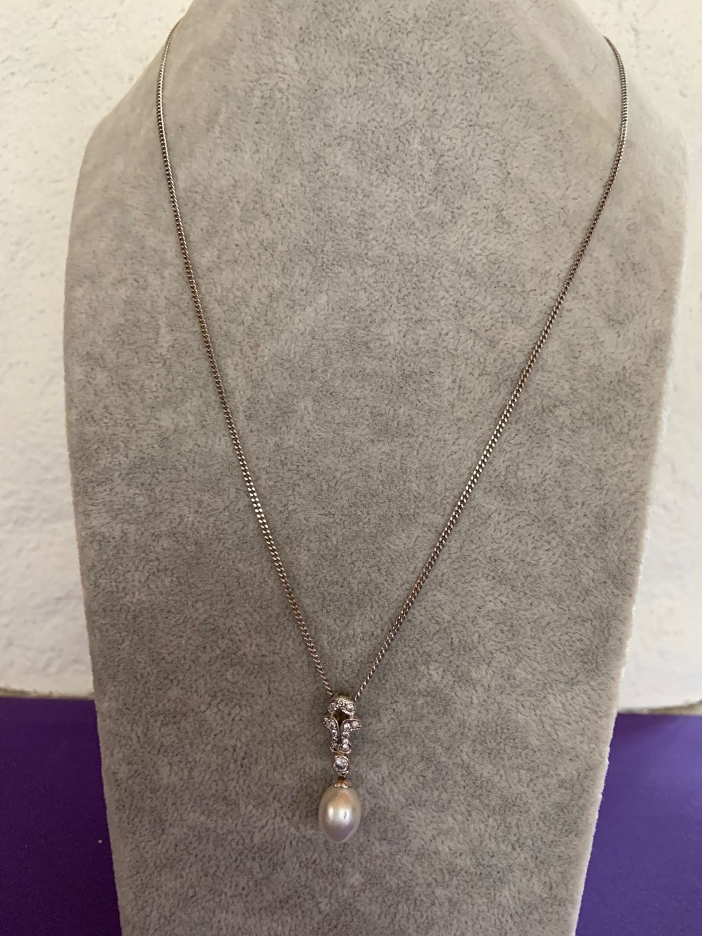 Catenine: Panzerkette Silber Perlenanhänger (48cm) – Usato da Laufen venduto da Bellavitaboom 8