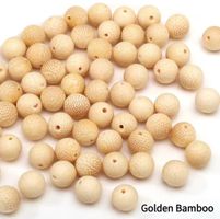 Holzperlen Bambus ⌀10mm. / 30 Stück lose