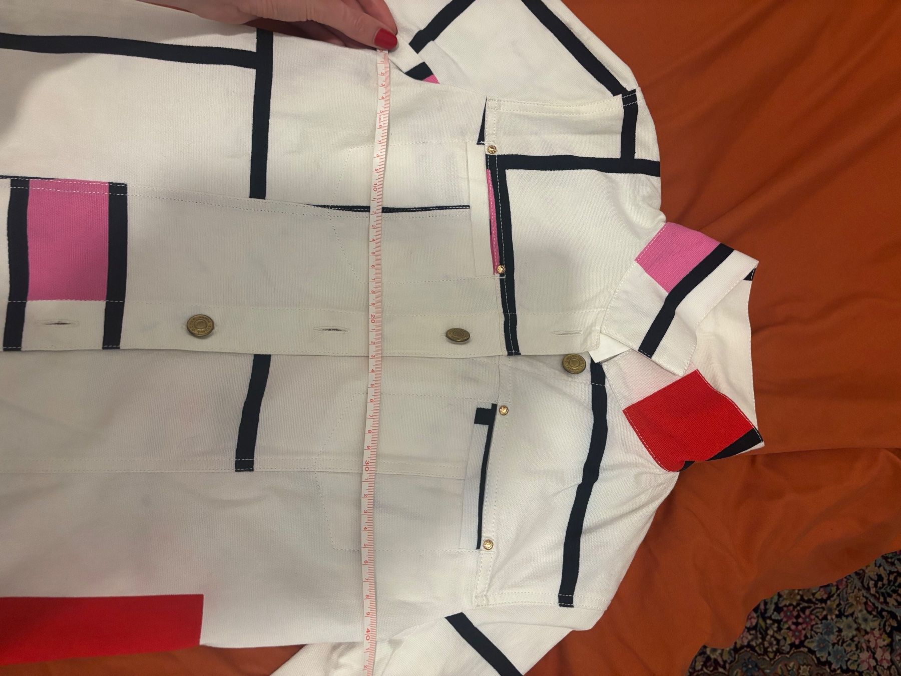 Sonia Rykiel Jacken: Sonia Rykiel White Jacket Geometric Design S/M – Neu (gemäss Beschreibung) aus Genève von Bella_909 7
