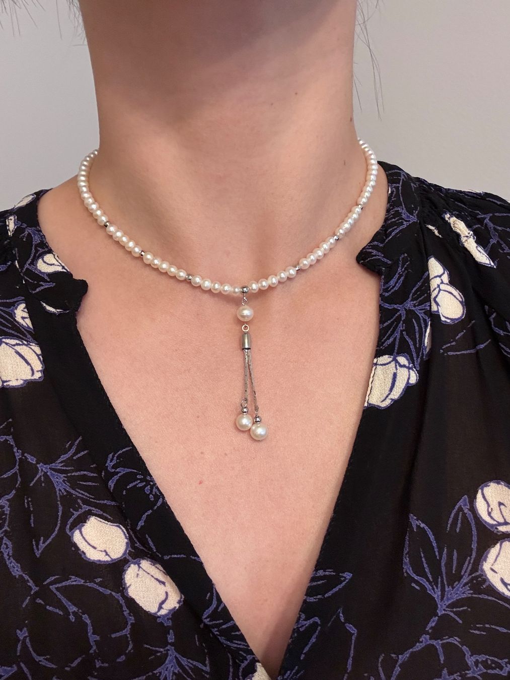 Catenine: 2er wunderchöne Perle Halskette Echt- und Kunstperle Top – Usato da Zürich venduto da hanna1990 2