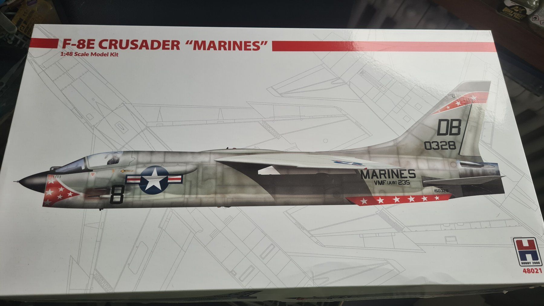 Kit di modellismo & Modellini statici: 1:48 F-8 E Crusader "Marines" - Hobby 2000 / Hasegawa – Nuovo (secondo la descrizione) da Bassersdorf venduto da jackbmw