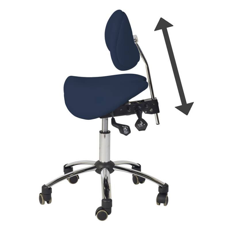 Sgabelli: Sattel-Hocker mit Rückenlehne blau Sattelsitzhocker – Nuovo e nell'imballaggio originale da Schaffhausen venduto da Praxis-Nova 2