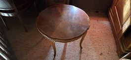Antiker Salontisch / Rundtisch (Louis-XV-Stil, Ø 71 cm)