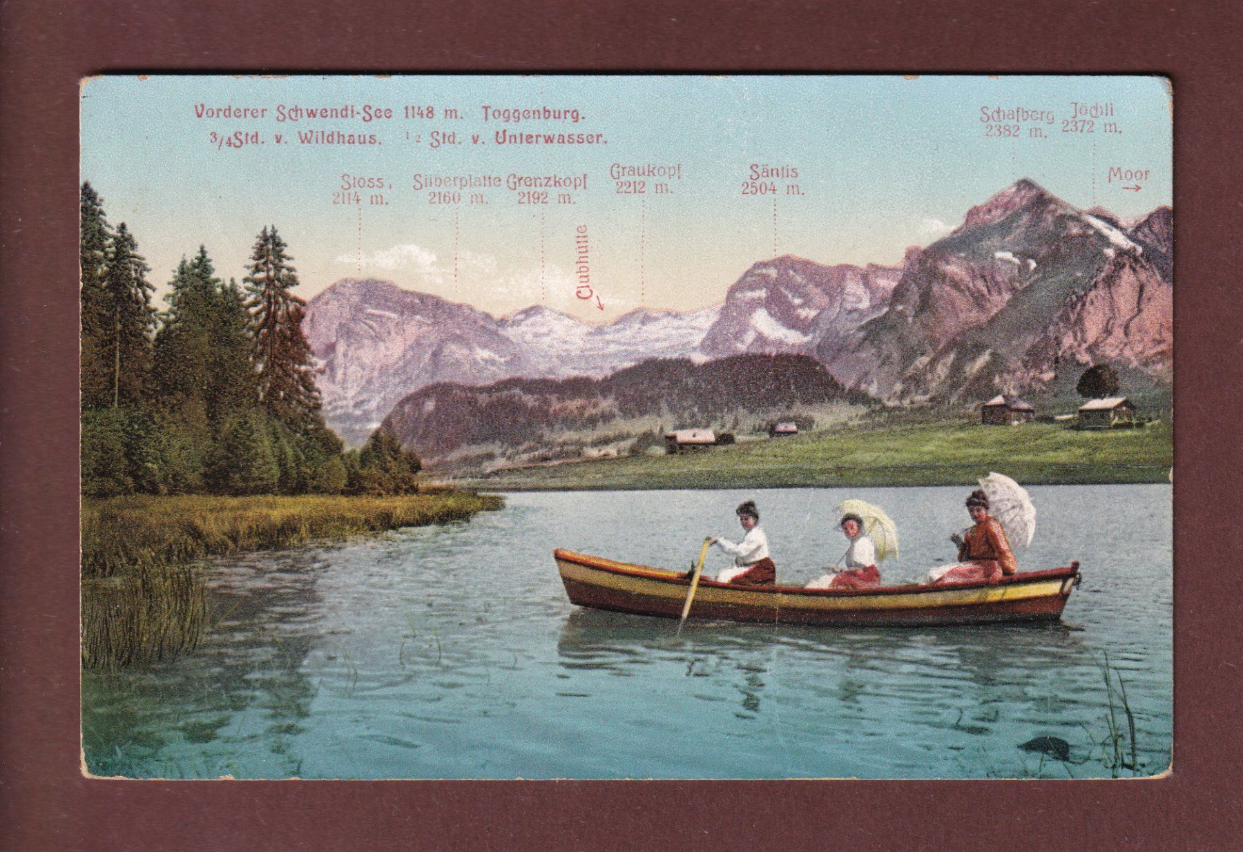 Cartoline postali: SCHWENDI-SEE - 1914 – Usato da Pully venduto da nicecards-shop