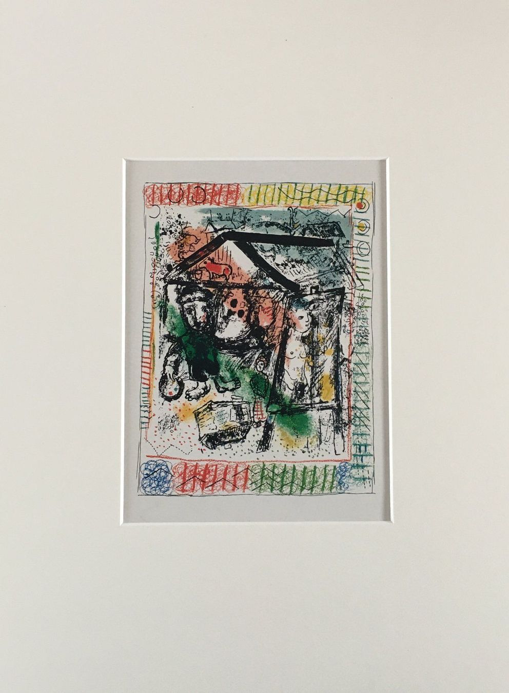Grafica & Litografie: Marc Chagall    604  "Le Peintre devant le Village" – Usato da Nennigkofen venduto da Sommersonnen 1