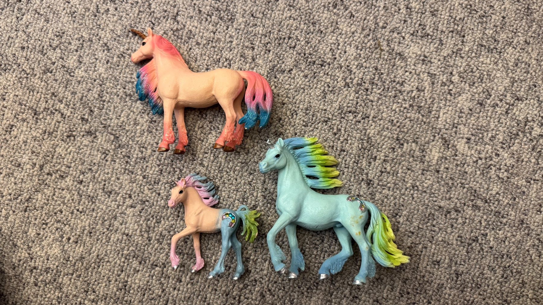 Schleich Giocattoli: 3 Schleich Tierfiguren Einhörner – Usato da Walzenhausen venduto da -Ballu-