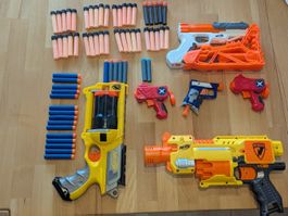 Dartblaster Sammlung - 4xNerf/2xZuru XShot