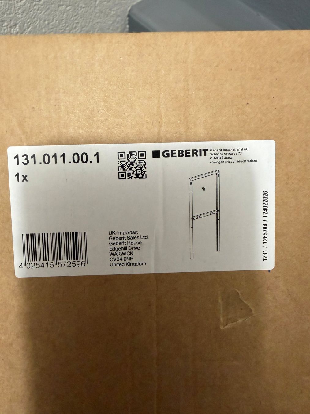 WC: Geberit Monolith Distanzrahmen – Neu und originalverpackt aus Rüderswil von Eg. 1