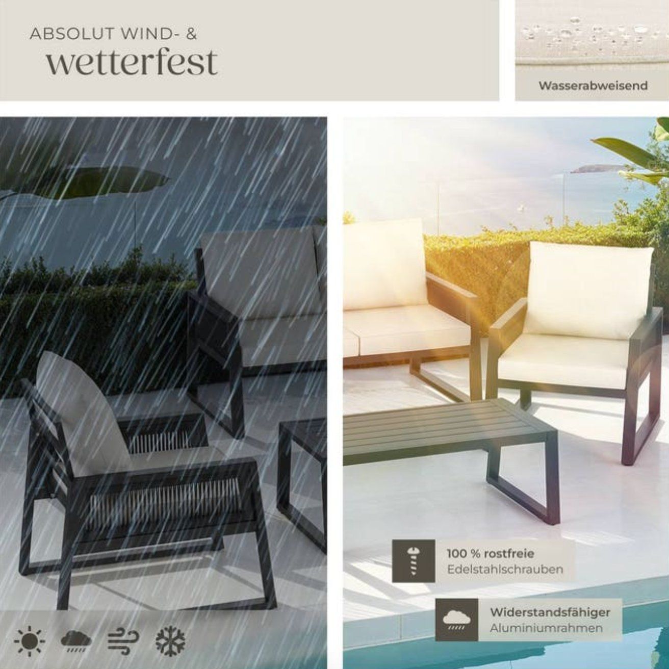 Divani: Garten-Lounge Set Captive - Gratis Versand – Nuovo e nell'imballaggio originale da Kleinwangen venduto da meinwarenkorb.ch 6