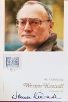 Werner Kreindl 1927-92 Autogramm Sammelkarte 18x26cm