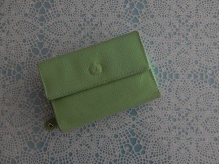 Portemonnaie Geldbörse mit vielen Fächern Leder grün
