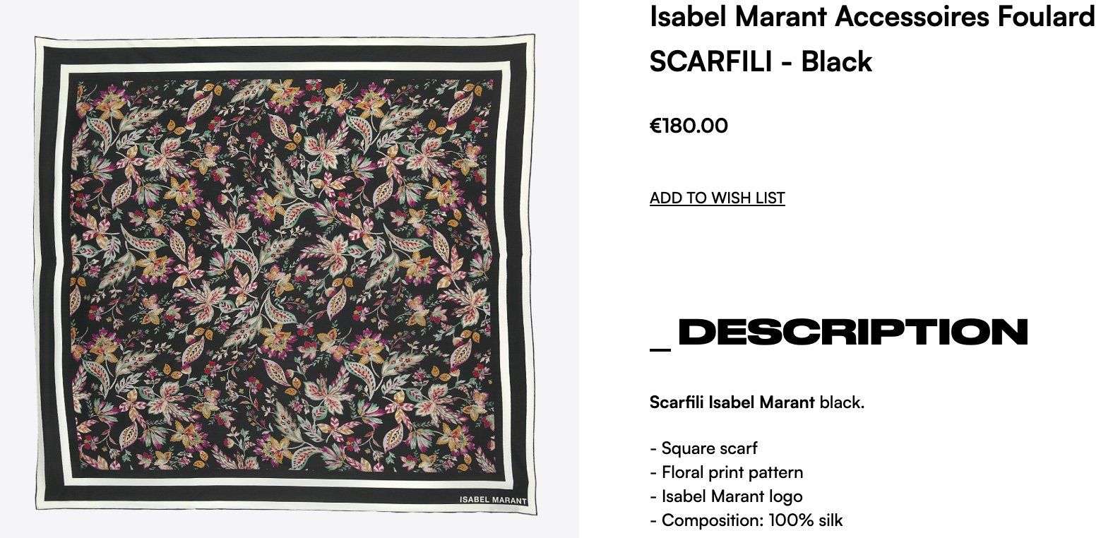 Isabel Marant Foulard & Sciarpe: Isabel Marant silk scarf – Usato da Vevey venduto da sae_x6fg 1