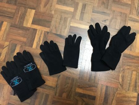3 Paar weiche Fleece Handschuhe Gr 7 = S