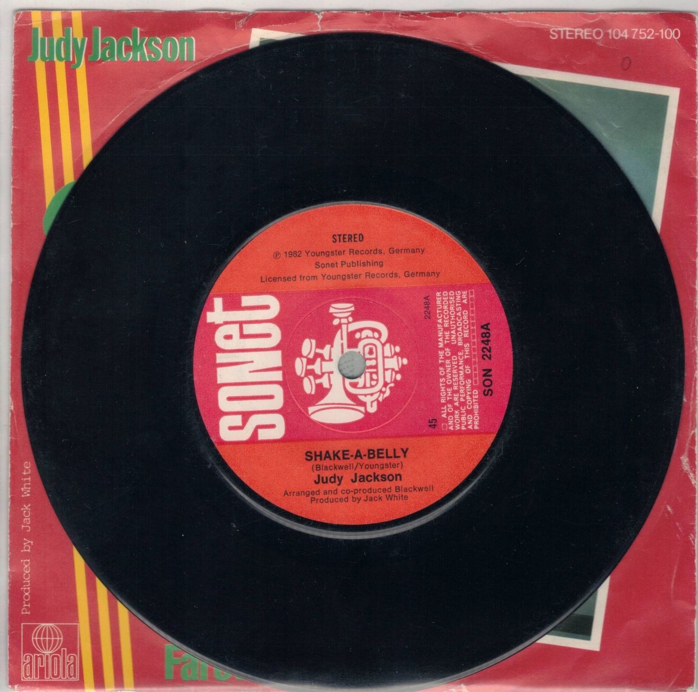 Dischi in vinile: judy Jackson  Shake a Belly  Single7 – Usato da Rheinau venduto da thespecials