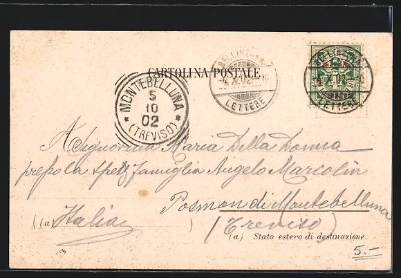 Cartoline postali: AK Locarno, Mercato, 1902 – Usato da Berlin venduto da bartko-reher 1