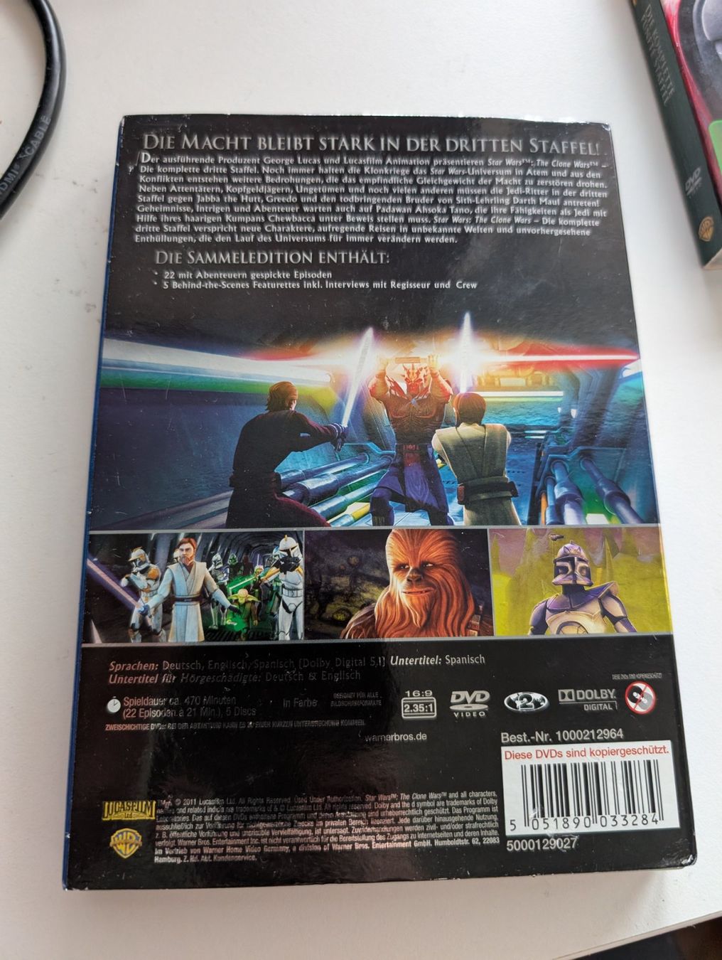 Tutti i DVDs: Star Wars The Clone Wars Staffel 3 DVD DE – Usato da Hünenberg See venduto da SpecialEditionGaming 1