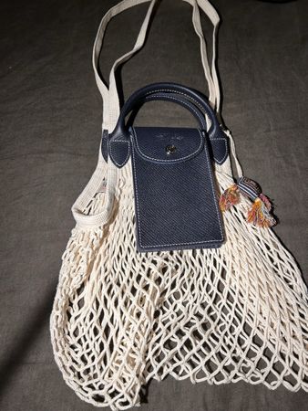 Longchamp Filet Bag with Leather Handle. New Condition.