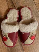Lammfell Pantoffeln Schlappen Schuhe 37 Stickerei Finken