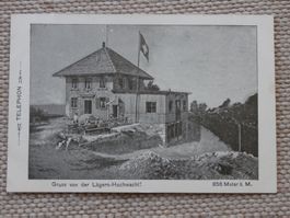 2 alte AK Lägern Hochwacht Post Boppelsen + Regensberg Nebel