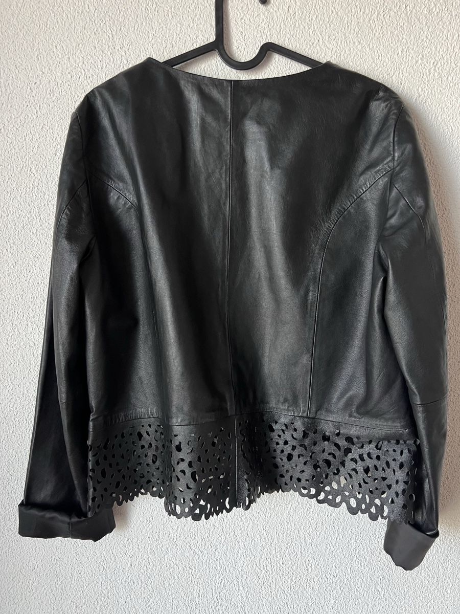 Giacche: Schwarze Lederjacke von Leonardo, Grösse 38 / 40 – Usato da Langenthal venduto da Alperose_5 5