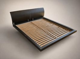 Designerbett Echtleder Bett 180x200 inkl.BICO Lattenroste