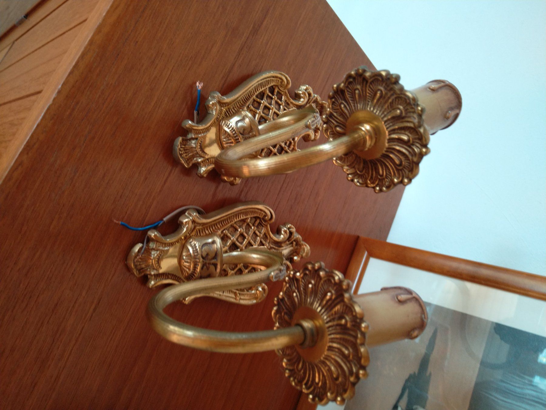 Lampes: 2 Messing Wandlampen – D'occasion à La Sage par Blumenstrauss1 3