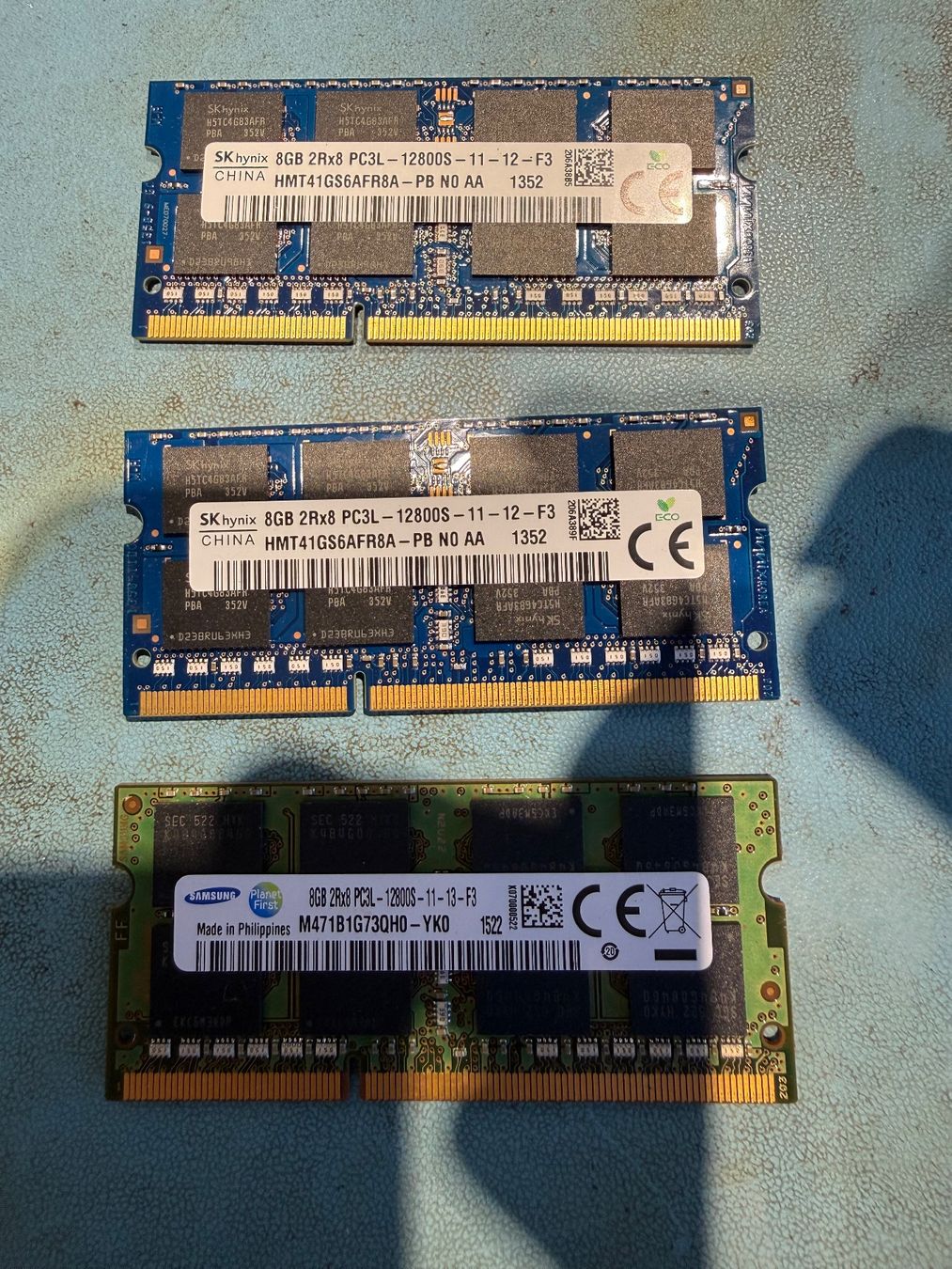 Memory / RAM: Notebook RAM Konvolut – 3 Module DDR3 8GB – Gebraucht aus Siebnen von icrservicesolutions