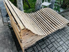 Gebrauchte Holzliege / Gartenliege XXL