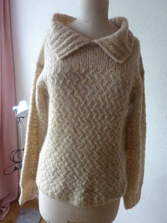 Strickpullover, beige 34/36 kuschelweich