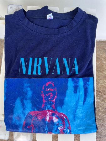 Nirvana In Utero Band T-Shirt Gr. L Dunkelblau Topzustand
